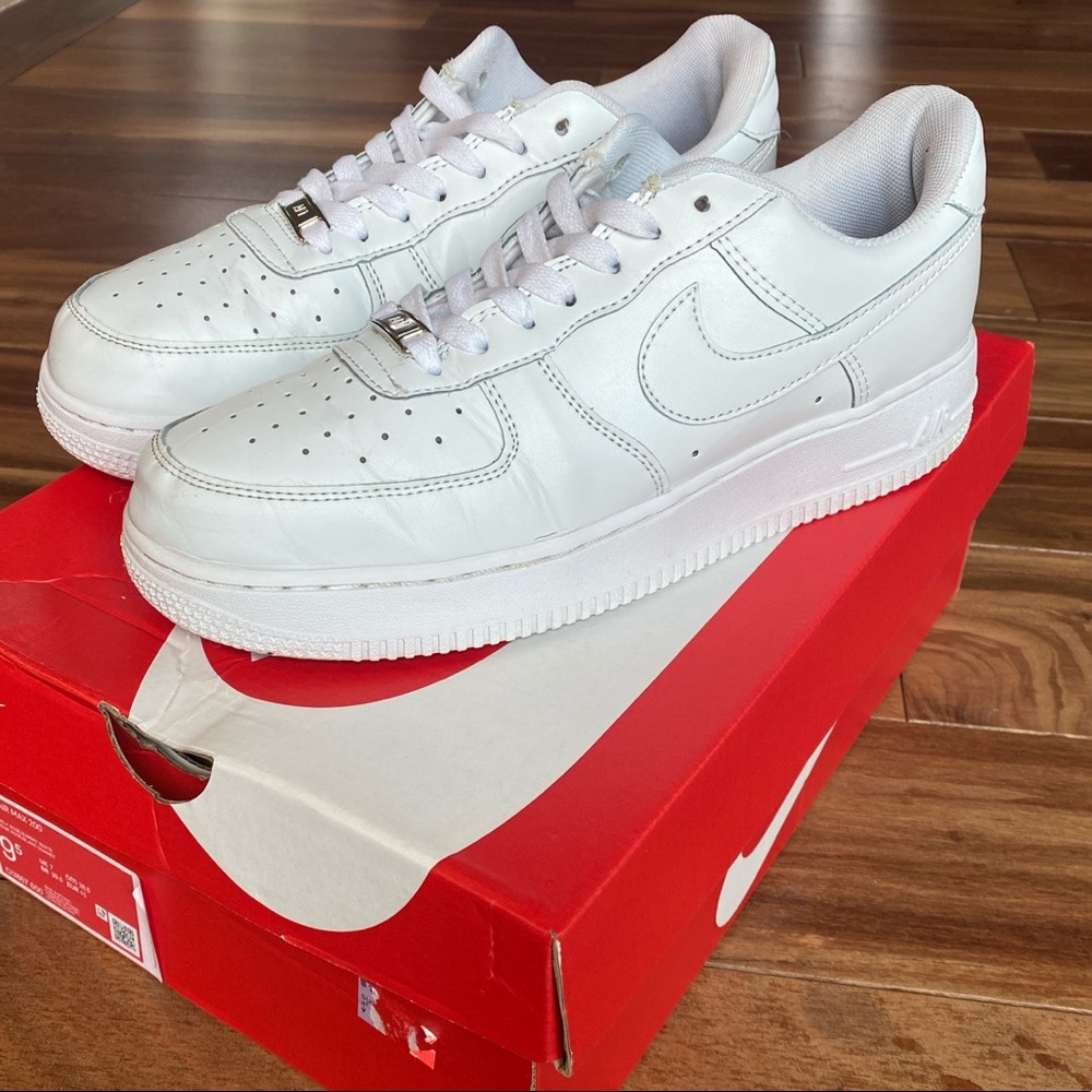 White Nike Air Force 1s